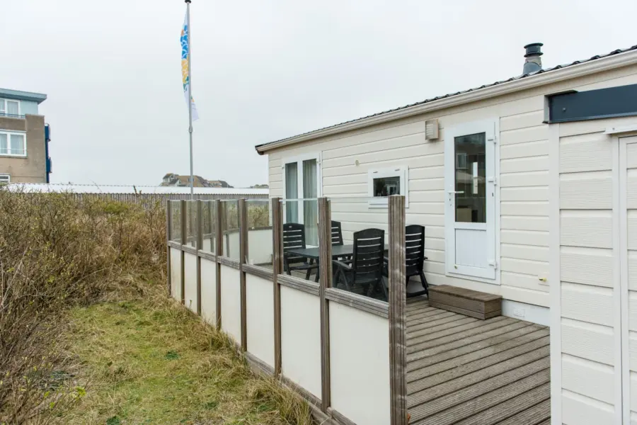 Chalet 1 Strandcamping Duinoord terras