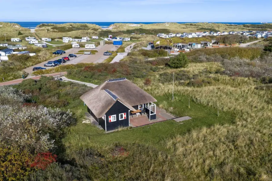 Vakantiehuis Midgaard camping duinen zee luchtfoto