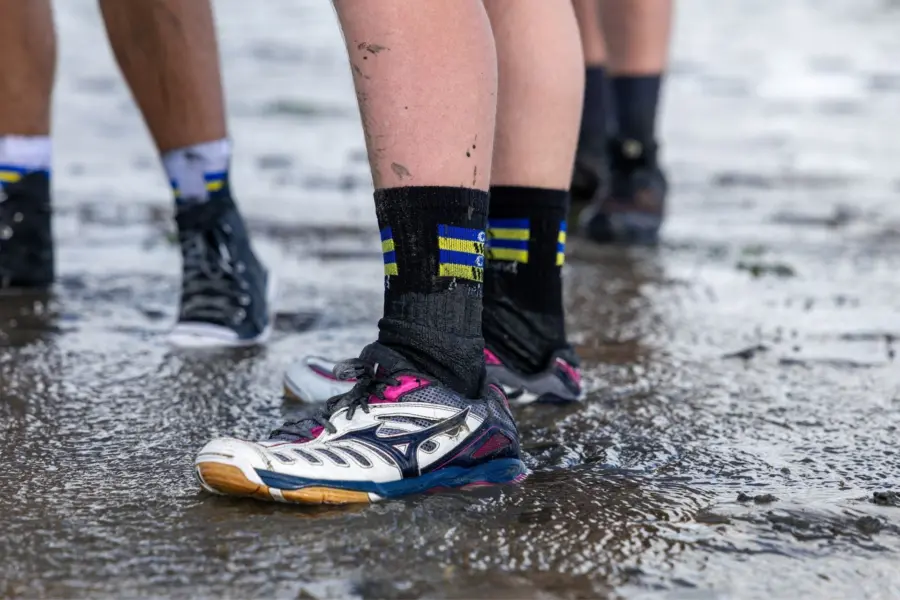 Wadloopschoenen op wad ameland