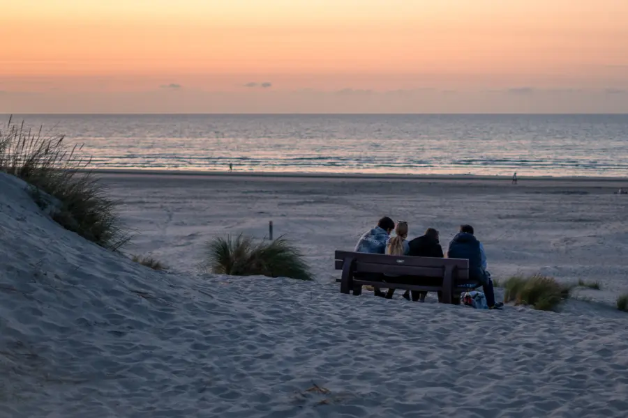 Zonsondergang Strandcamping Duinoord Herfstvakantie