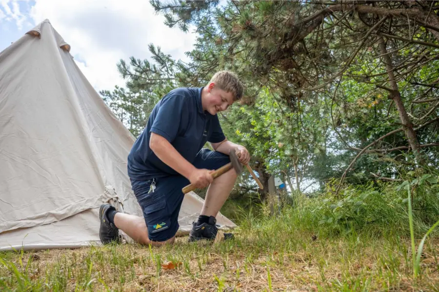 Technische buitendienst personeel tent